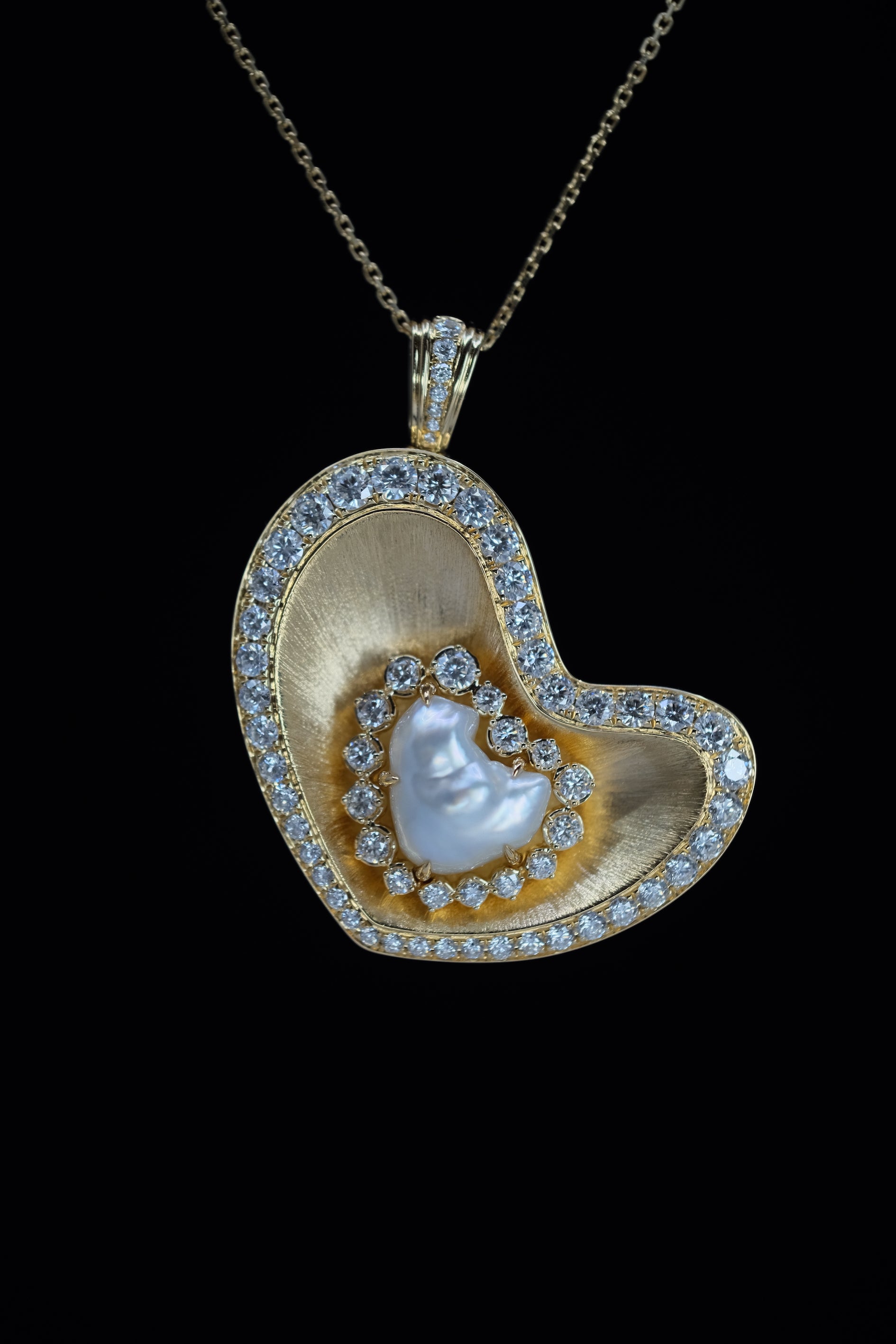 Set Gioiello Collana Lunga E Orecchini Con Perla Keshi Bianca – Lunetta – 52 Pollici – Nuovo